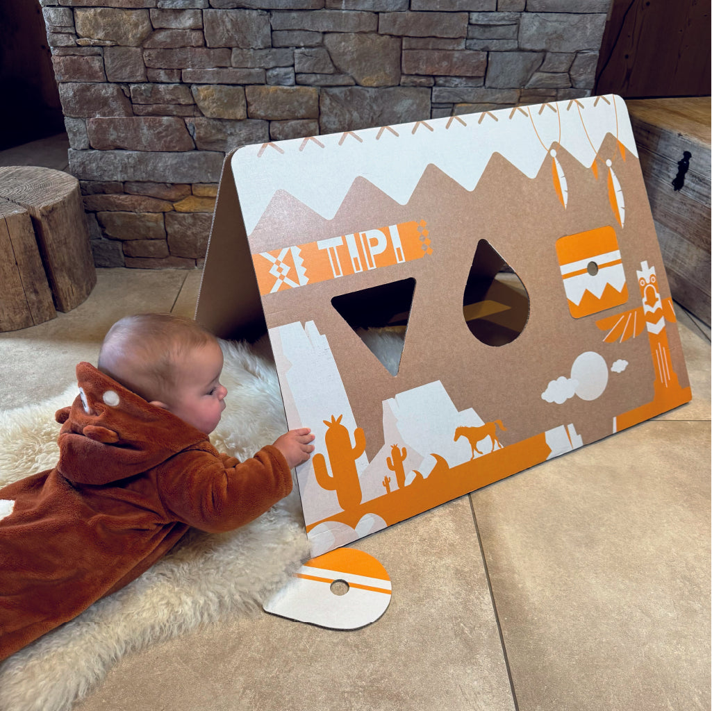 CACHE TOI cabane pliable made in France en carton - TIPI