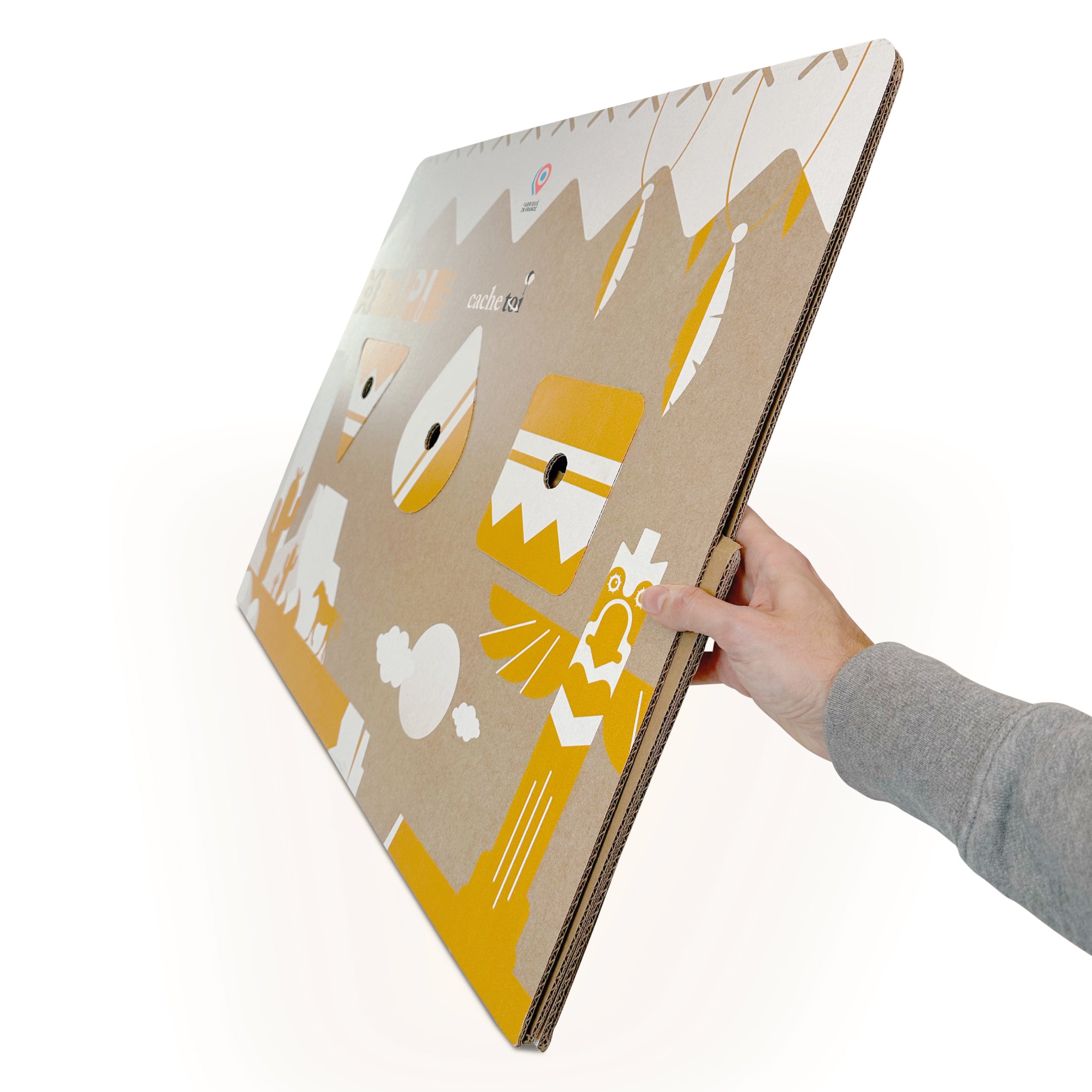 CACHE TOI cabane pliable made in France en carton - TIPI