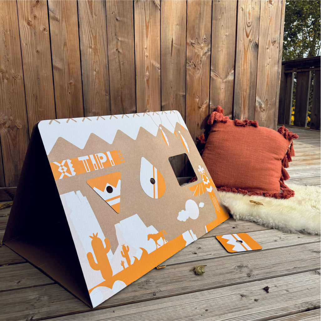 CACHE TOI cabane pliable made in France en carton - TIPI